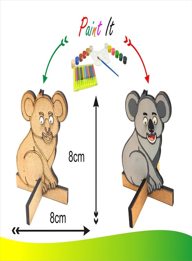 StepsToDo (with device) StepsToDo Zoo Making Kit Make and Paint Your Own Zoo Animals. Set of 10 Zoo Animals with Standee, 1 Ring Master, 1 Zoo Banner, 12 Bright Painting Colour, 12 Sketch Pen, and Unlimited Fun - Image 3